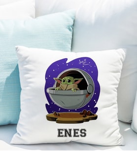 Baby Baby Yoda Yastığı Kişiye Özel