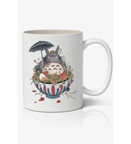 Komşum Totoro Ruhların Kaçışı Spirited Away Anime Kaonashi Kupa Bardak Arkadaşa Sevgiliye Hediye (Beyaz)