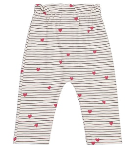 Civil Baby Bel Büzgülü Çizgi Kalp Empirmeli 6-18 Ay Tek Alt Bebe - Ekru 6-9 Ay