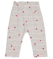 Civil Baby Bel Büzgülü Çizgi Kalp Empirmeli 6-18 Ay Tek Alt Bebe - Ekru 6-9 Ay