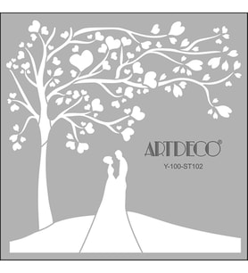ARTDECO STENCİL 30X30CM  AŞIKLAR 102