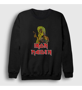 Presmono Unisex Siyah Eddie Iron Maiden Sweatshirt 85661tt