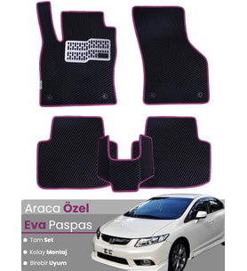 HONDA CİVİC FB7 SEDAN (2012-2015) Uyumlu EVA Paspas Tam Set–Araca Özel Tasarım,Su Geçirmez