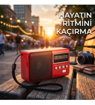 Şarjlı FM Radyo, Masaüstü Kablosuz Bluetooth Hoparlör, USB ve Müzik Kutusu