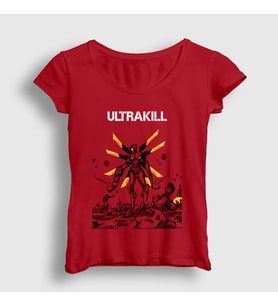 Presmono Kadın Kırmızı Poster V2 Ultrakill T-Shirt 529269tt