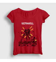 Presmono Kadın Kırmızı Poster V2 Ultrakill T-Shirt 529269tt