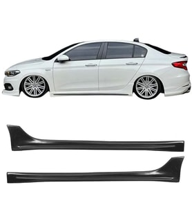 Fiat Egea Çıkıntılı Yan Marşpiyel Seti Plastik 2 Adet Mat Siyah 2015 2016 2017 2018 2019 2020 2021 karlık+ek+bodykit