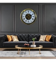 River World Duvar Saati Çarklı 60 cm Aurelius Gold