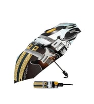 Şık Gitar Desenli Şemsiye – Açık 64 cm, Katlı 24 cm, Dayanıklı Tasarım