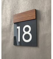 Wooden Serisi Minimal Kapı Numarası
