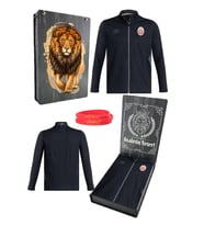 Galatasaray Orijinal Dik Yaka Siyah Antrenman Sweat + Bileklik Set Ahşap Kutulu