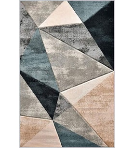 Eliana Home Baskılı, Yıkanabilir Kaymaz Taban Salon Halısı LNA1007 100x150 cm (Siyah)