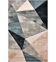 Eliana Home Baskılı, Yıkanabilir Kaymaz Taban Salon Halısı LNA1007 100x150 cm (Siyah)