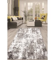 Dijital Kaymaz Taban Yıkanabilir Modern Renkli Salon Halısı Mutfak Halısı Yolluk ND-HT-1317 (Gri)