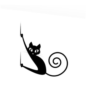 KEDİ FOLYO STİCKER 90 cm uzunluk (Karışık)