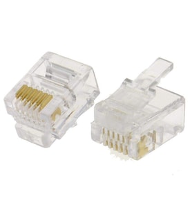 Telefon 6pinli Jak Fişi 6P/6C RJ12 - 100Adet