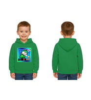 Unisex  Baskılı brawl stars Çocuk Swaetshirt Kapüşonlu 3 İplik Şardonlu (Yeşil)