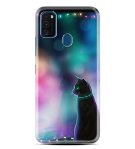 Samsung M21 M22 M23 M30 M31S M32 Kılıf Desenli Silikon Window Cat 1787