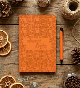 Kişiye Özel Canım Babam Defter Babalar Günü Hediyesi (Turuncu)
