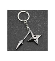 Anime Naruto Kuno Ve Shuriken Weopons Anahtarlık (Çok Renkli)