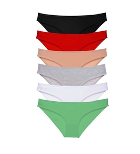6 adet Süper Eko Set Likralı Kadın Slip Külot Renk 2