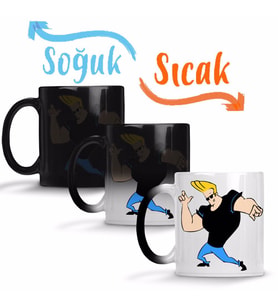Johnny Bravo 01 Sihirli Kupa Bardak Porselen