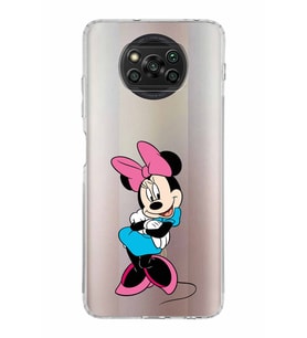 Xiaomi  Poco X3 Pro  Kamera Korumalı Kapak Minnie Mouse Tasarımlı Şeffaf  Kılıf