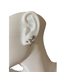 YILAN FİGÜRGÜ KIKIRDAK TRAGUS HELİX PEARSING KÜPE 316L KARARMAZ ÇELİK (Silver)