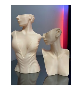 Ten Rengi 2'li Manken Set, Dekoratif Takı Mankeni, Takı Standı, Takı Organizeri