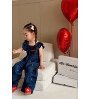 Amora Denim Kız Çocuk Tulum Lacivert