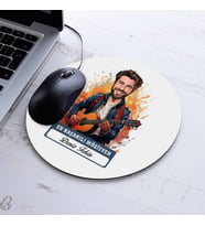 Kişiye Özel Hediye Karikatürlü En İyi Erkek Müzisyen Mousepad