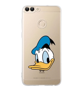 Huawei P Smart  Kamera korumalı Kapak Donald Duck Tasarımlı  Şeffaf Kılıf