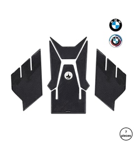 Grippatch - BMW S1000XR 2023 ile Uyumlu Kaydırmaz 6D Karbon 7 Parça Tank Pad Seti GC44