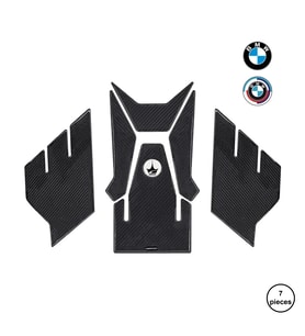 Grippatch - BMW S1000XR 2023 ile Uyumlu Kaydırmaz 6D Karbon 7 Parça Tank Pad Seti GC44