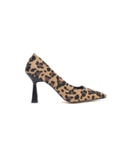 Vest Leopar (8cm) Topuk  Boyu Günlük Kullanım Stiletto