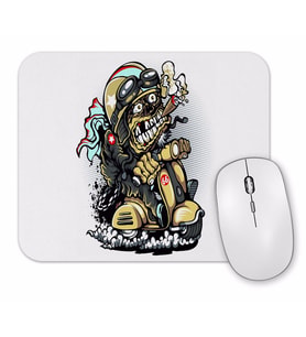 Motorcycle Punk Mouse Pad
