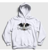 Presmono Unisex Beyaz Angel Evanescence Kapüşonlu Sweatshirt 145938tt