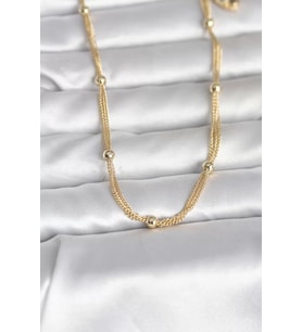 CM 14K Gold Renk Topçuk Model 60 cm Kadın Kolye - TJ-BKO10992
