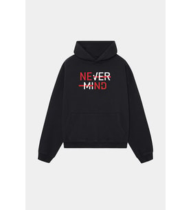 Baskılı Kapüşonlu Sweatshirt - Unisex Oversize Hoodie (Siyah)