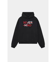 Baskılı Kapüşonlu Sweatshirt - Unisex Oversize Hoodie (Siyah)