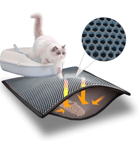 Elekli Kedi Kumu Paspası Küçük Boy (Gri)