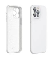Baseus Liquid iPhone 13 Pro Max Kılıf Kamera Korumalı İçi Kadife Silikon Kılıf-(5775)