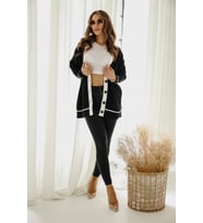 BADU KADIN GİYİM BASIC HIRKA (Siyah)
