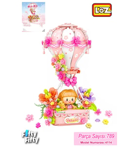 LOZ Creative Serisi Pembe Hava Balonu 750 Parça Oyuncak Yapım Seti FFLZ-4114 (Standart)