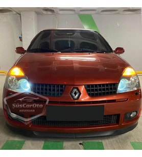 Renault Clio 2 Symbol Hb&Sedan 1998-2008 Uyumlu Üniversal H lip Esnek Ön Lip 2 Parça Karlık Ön Ek