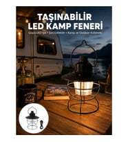 Mey İthalat® 4 Fonksiyonlu Dekoratif Kamp Lambası – Tungsten Ampul, USB Çıkışlı Yeni Nesil