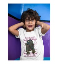 Tasarım Star Wars Baskılı Unisex Yıldız Savaşları Film Çocuk Tişört (1-12 YAŞ)