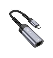 UA26 Type-C to RJ45 Ethernet Dönüştürücü  1000 Mbps Hız, Tak Çalıştır Kolaylığı (Açık Gri - Siyah)