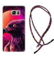 Samsung S7 Edge S20 Fe Plus Ultra S21 S22 Kılıf Boyun Asklı Rasta Silikon Red Eagle 1752