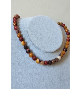 8 MM MOKAİT JASPER DOĞALTAŞ KOLYE